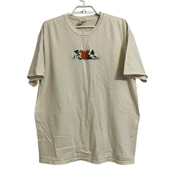 Mickey Mouse Embroidered Pumpkin TShirt - Picture 1 of 5